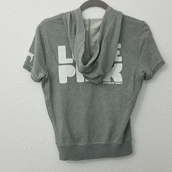 𝅺VICTORIA’S secret PINK hood sweater rainbow graphics dog Small - Picture 6 of 8